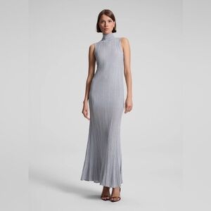 A.L.C $595 Arden Metallic Knit Maxi Dress NWT